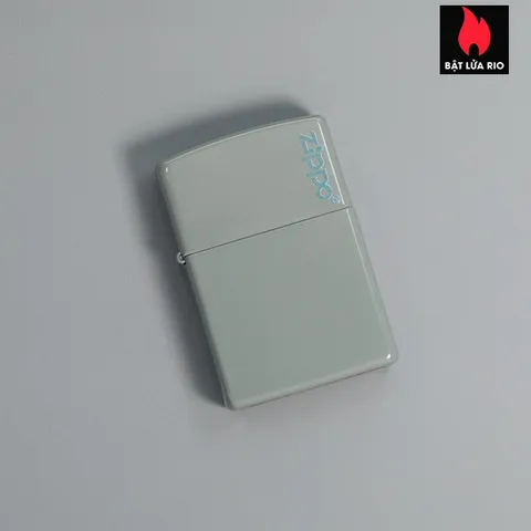 Bật Lửa Zippo 49452ZL Màu Xám Phẳng, Logo Zippo Kinh Điển - Bật Lửa Chống Gió Chính Hãng USA, Quà Tặng Độc Đáo