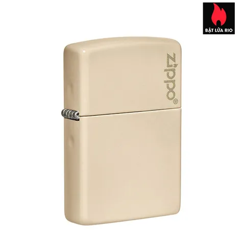 Bật Lửa Zippo Chính Hãng 49453ZL - Màu Cát Phủ Sơn Tĩnh Điện, Logo Cổ Điển, Chống Gió, Hộp Quà Tặng, Bảo Hành Trọn Đời