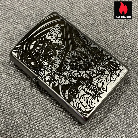Zippo 205 Khắc Bộ Tứ Linh - Lửa Khắc Laser Sâu, Quà Tặng Độc Đáo cho Người Sử Dụng và Yêu Thích Zippo