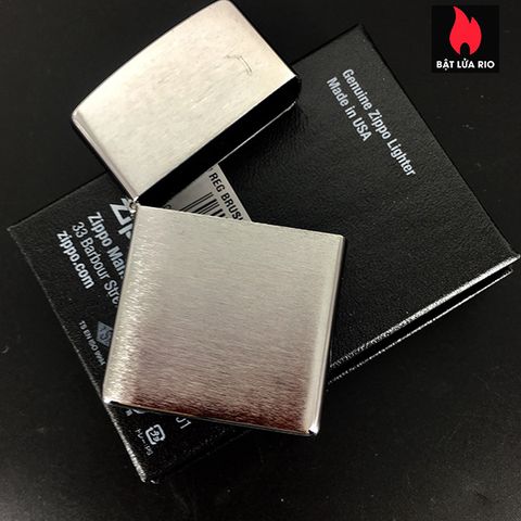 Vỏ Zippo Brushed Chrome Chính Hãng Nguyên Zin 100% KHÔNG KÈM RUỘT - Sản Phẩm Thay Thế Cho Bật Lửa Zippo Cũ Hư Hỏng