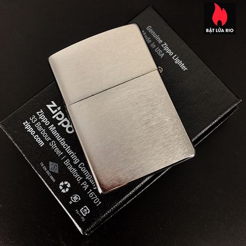 Vỏ Zippo Brushed Chrome Chính Hãng Nguyên Zin 100% KHÔNG KÈM RUỘT - Sản Phẩm Thay Thế Cho Bật Lửa Zippo Cũ Hư Hỏng
