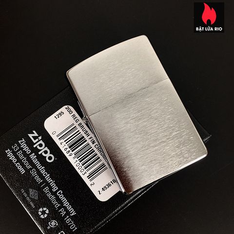 Vỏ Zippo Brushed Chrome Chính Hãng Nguyên Zin 100% KHÔNG KÈM RUỘT - Sản Phẩm Thay Thế Cho Bật Lửa Zippo Cũ Hư Hỏng