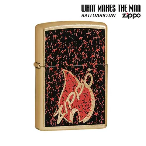 Bật Lửa Zippo 24193 Retro Flame Gold Dust - Bật Lửa Cao Cấp Sang Trọng Dành Cho Fans của Zippo