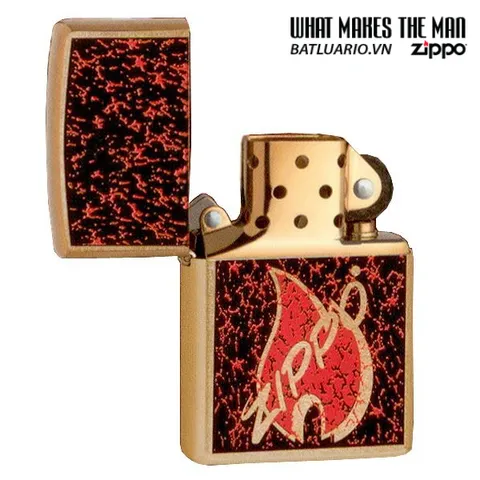 Bật Lửa Zippo 24193 Retro Flame Gold Dust - Bật Lửa Cao Cấp Sang Trọng Dành Cho Fans của Zippo