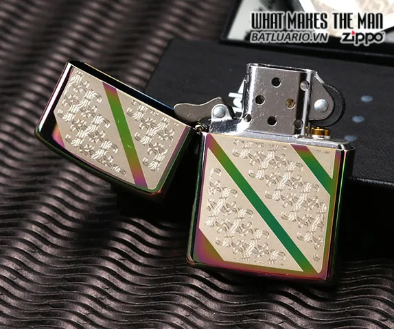 Bật Lửa Zippo 24853 - Bật Lửa Diagonal Filigree Spectrum, Thiết Kế Sang Trọng, Quà Tặng Phong Cách Chất Lượng cao