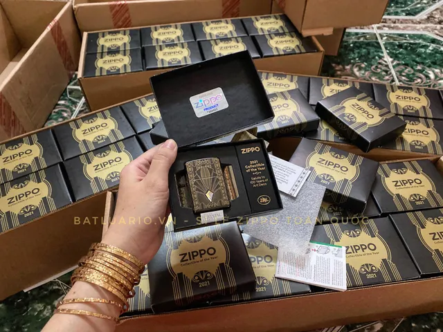 Zippo 49501 Art Deco Kỷ Niệm 100 Năm – Bật Lửa Giới Hạn 2021 với Pha Lê Swarovskie, Độc Quyền cho Thị Trường Châu Á
