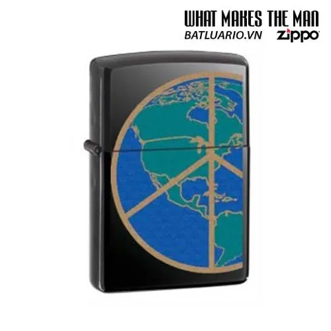 Bật Lửa Zippo 21154 - Thiết Kế Black Ice Thế Giới Hòa Bình - Quà Tặng Độc Đáo Cho Người Yêu Thích Hòa Bình