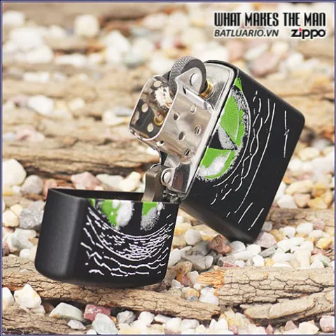 Bật Lửa Zippo 24719 - Reptile Eye Black Matte, Bật Lửa Chất Lượng Cao Cho Người Sưu Tập