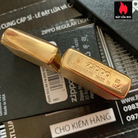 Vỏ Zippo Đồng Vàng Xước Chính Hãng Mỹ - Thay Thế Khi Hư Hỏng, Không Kèm Ruột, Mới 100% - Phụ Kiện Thời Trang Nam Nữ