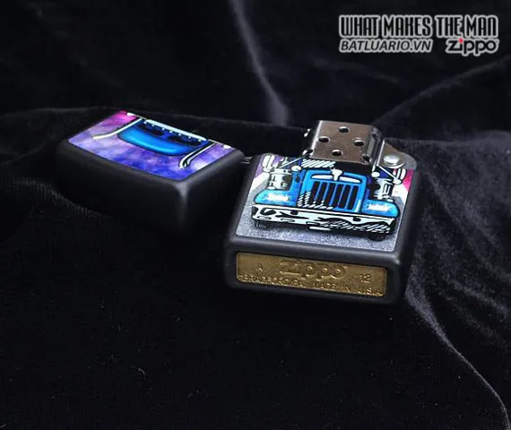 Bật Lửa Zippo Truck Head On Black Matte - Bật Lửa Chất Lượng Cao Dành Cho Người Yêu Thích Xe Tải và Phong Cách Cá Tính