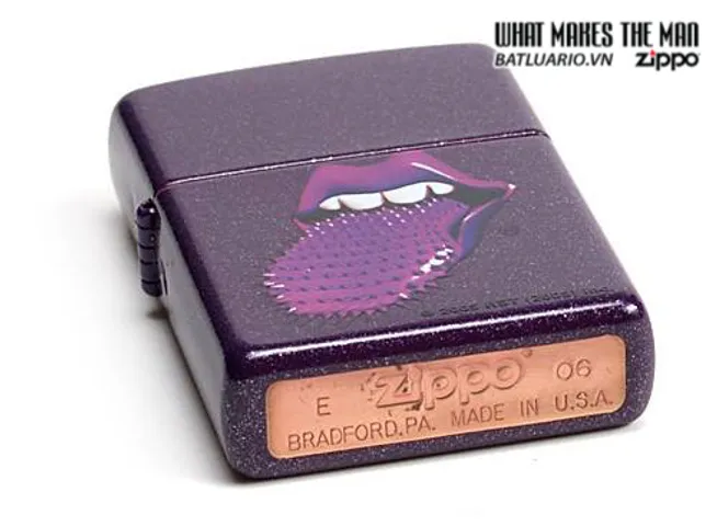 Bật lửa Zippo 21128 Rolling Stones Spikey Tongue - Quà Tặng Thời Trang Độc Đáo cho Fan Âm Nhạc Rock