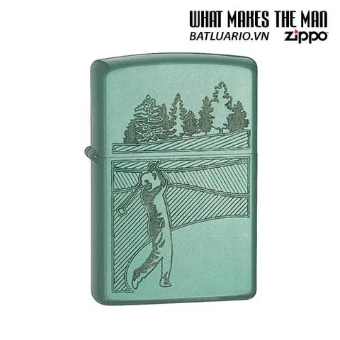 Bật Lửa Zippo Golf Fareway Mint Green 24838 - Bật Lửa Hút Khói Chất Lượng Cao Cho Người Yêu Thích Golf