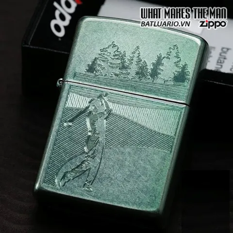 Bật Lửa Zippo Golf Fareway Mint Green 24838 - Bật Lửa Hút Khói Chất Lượng Cao Cho Người Yêu Thích Golf