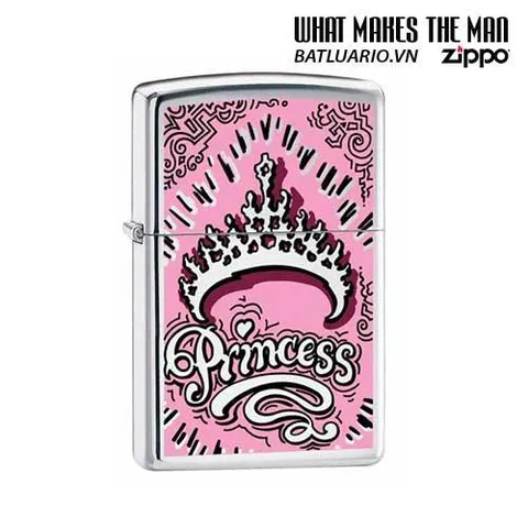 Bật Lửa Zippo 24313 Crôm Bóng - Thiết Kế Công Chúa Sang Trọng, Quà Tặng Thân Thiện Với Người Yêu Thích Zippo