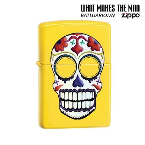 Bật Lửa Zippo 24894 - Skull Lemon Ngày Của Người Chết, Quà Tặng Độc Đáo Cho Fan Hâm Mộ Văn Hóa Đường Phố