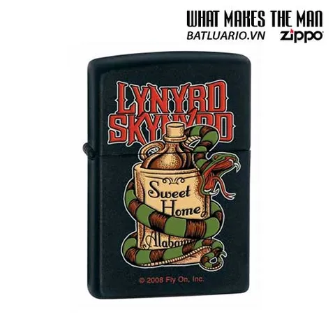 Bật Lửa Zippo Black Matte Lynyrd Skynyrd - Bật Lửa Chất Lượng Cao Cho Fan Âm Nhạc Rock cổ điển
