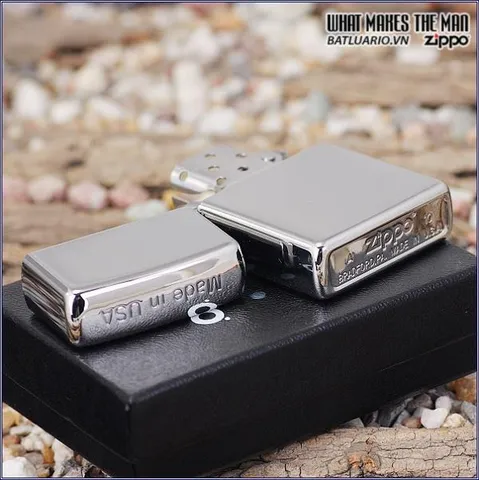 Bật Lửa Zippo 24796 Crown Stamp Crôm - Bật Lửa Huyền Thoại Thích Hợp Làm Quà Tặng Cho Fan Cứng