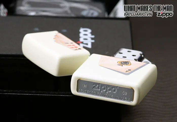 Bật Lửa Zippo Four of a Kind - Bật Lửa Cream Matte 24795 Chính Hãng, Quà Tặng Phong Cách, Độc Đáo Cho Người Yêu Zippo
