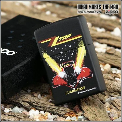 Bật Lửa Zippo 24561 ZZ Top Eliminator Matte Đen - Quà Tặng Fan Hâm Mộ Nhạc Rock Huyền Thoại