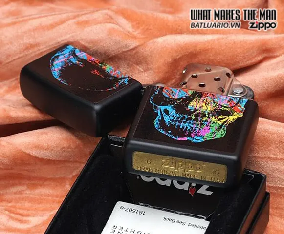 Bật Lửa Zippo X-Ray Skull Đen Mờ 28042 - Phụ Kiện Thời Trang Cá Tính, Quà Tặng Chất Lượng Cao