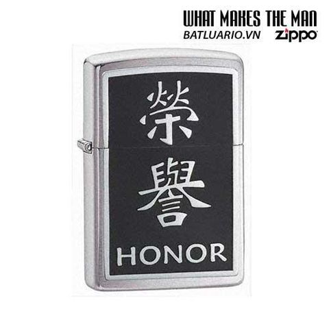 Bật Lửa Zippo 20332 - Mẫu Biểu Tượng Danh Dự Trung Quốc, Chất Liệu Crom Xước, Quà Tặng Độc Đáo cho Fan Zippo