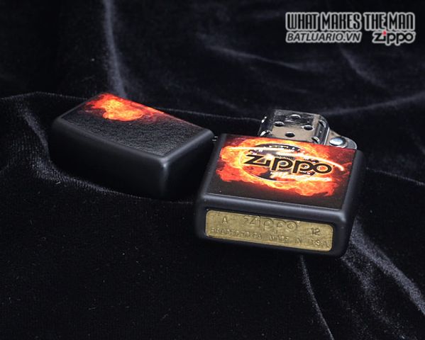 Bật Lửa Zippo 28335 - Motorsports Black Matte, Bật Lửa Chất Lượng Cao Dành Cho Fan Đam Mê Xe Cộ