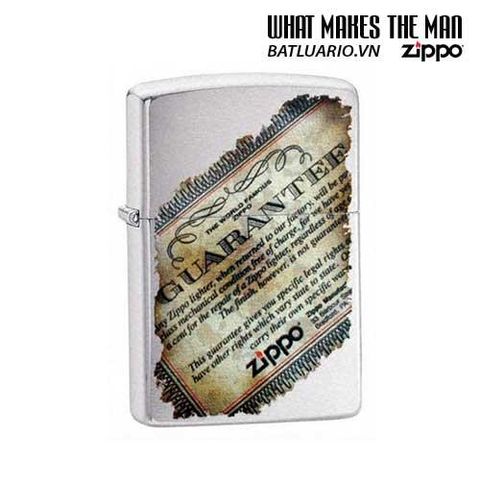 Bật Lửa Zippo 24184 - Bật Lửa Crom Xước Bảo Hành Suốt Đời - Quà Tặng Thời Thượng Cho Người Yêu Thích Zippo