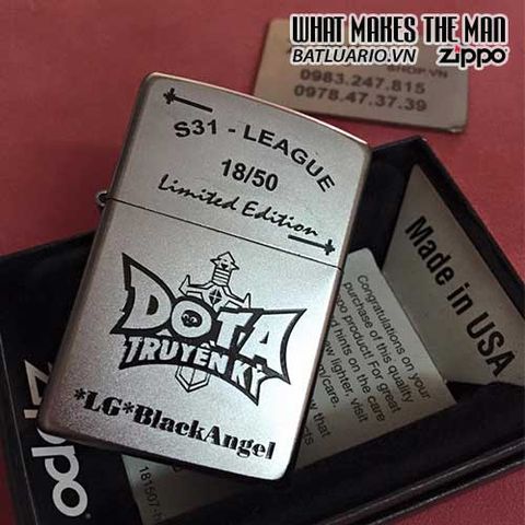 Zippo Khắc Dota Truyền Kỳ - Bật Lửa Dota 2 Huyền Thoại, Quà Tặng Fan Game Thú Vị