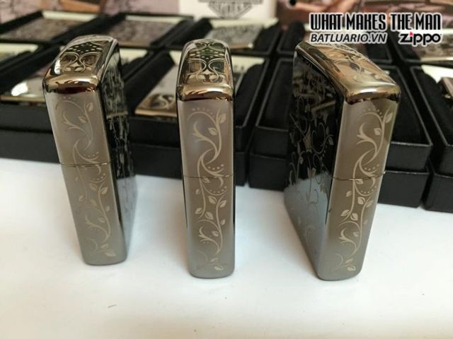 Bật Lửa Zippo 28833 Black Ice - Thiết Kế Hoa Văn Sang Trọng, Phong Cách Thời Thượng cho Người Yêu Thích Sưu Tầm