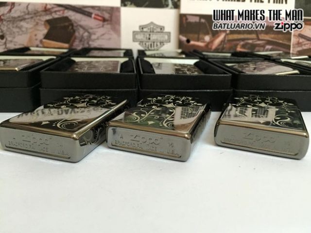 Bật Lửa Zippo 28833 Black Ice - Thiết Kế Hoa Văn Sang Trọng, Phong Cách Thời Thượng cho Người Yêu Thích Sưu Tầm