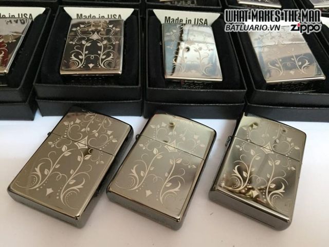 Bật Lửa Zippo 28833 Black Ice - Thiết Kế Hoa Văn Sang Trọng, Phong Cách Thời Thượng cho Người Yêu Thích Sưu Tầm