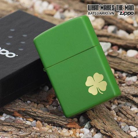 Bật Lửa Zippo Shamrock Green Matte 21032 - Bật Lửa Thời Trang Cao Cấp Cho Người Yêu Thích Đồ Chơi Chất Lượng