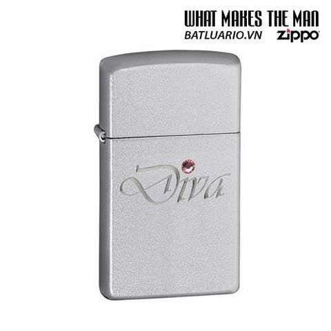 Bật Lửa Zippo 24573 Slim Diva Silver - Bật Lửa Chất Lượng Cao, Thiết Kế Sang Trọng, Quà Tặng Lý Tưởng cho Người Yêu Thích Zippo
