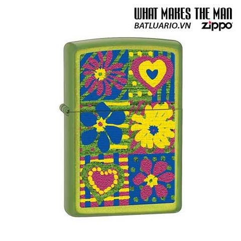 Bật Lửa Zippo 28057 - Hearts and Flowers Lurid Thiết Kế Độc Đáo, Quà Tặng Thích Hợp Cho Người Yêu Thích Thời Trang