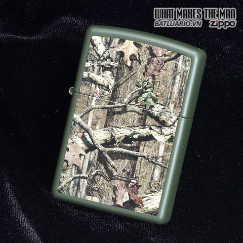 Bật Lửa Zippo 28331 Mossy Oak Green Matte - Bật Lửa Chống Gió Thiên Nhiên Phong Cách Hoang Dã, Quà Tặng Thú Vị