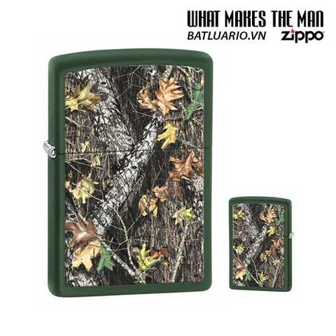 Bật Lửa Zippo 28332 Mossy Oak Green Matte - Bật Lửa Chống Gió Chính Hãng Thời Trang Cho Người Săn Và Cắm Trại