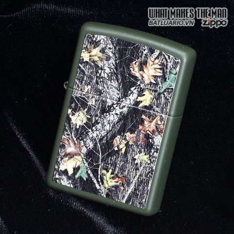 Bật Lửa Zippo 28332 Mossy Oak Green Matte - Bật Lửa Chống Gió Chính Hãng Thời Trang Cho Người Săn Và Cắm Trại