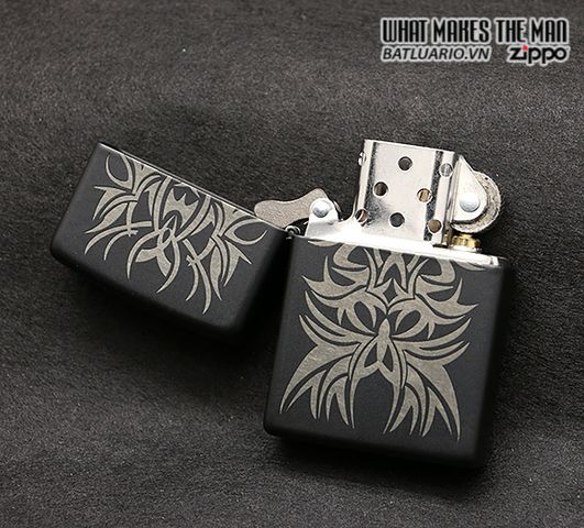 Bật Lửa Zippo 28686 - Bật Lửa Xã Hội Văn Hóa Hình Xăm Khắc Laser Màu Đen Mờ - Quà Tặng Cho Người Yêu Thích Fandom