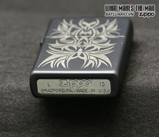 Bật Lửa Zippo 28686 - Bật Lửa Xã Hội Văn Hóa Hình Xăm Khắc Laser Màu Đen Mờ - Quà Tặng Cho Người Yêu Thích Fandom