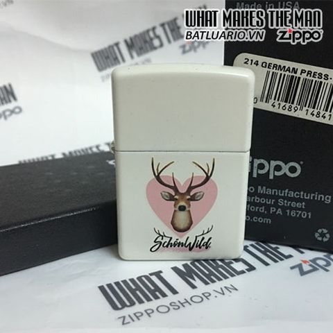 ZIPPO 214 German Press-Schon Wild Lighter - Classic Design for Collectors & Outdoor Enthusiasts