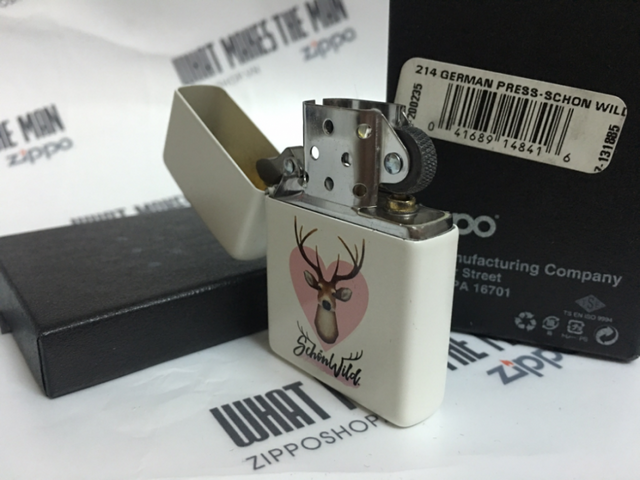ZIPPO 214 German Press-Schon Wild Lighter - Classic Design for Collectors & Outdoor Enthusiasts