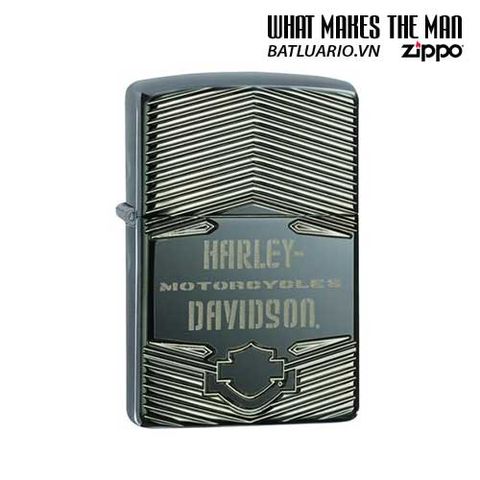 Zippo 29165 - Bật Lửa Chính Hãng Zippo HD Xe Máy Armor Black Ice - Quà Tặng Độc Đáo Cho Người yêu Xe Máy