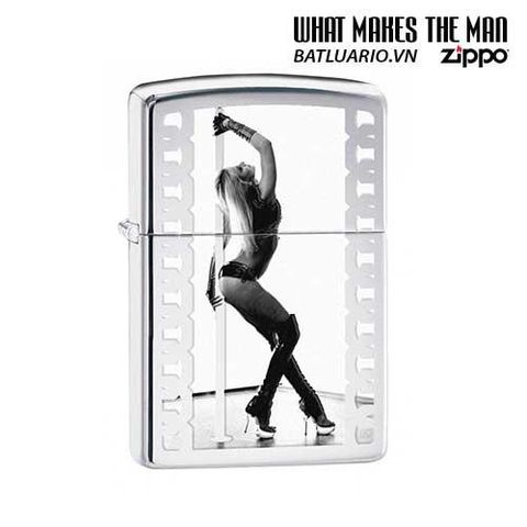 Bật Lửa Zippo 28448 - Thiết Kế Pole Dancer Bằng Chrome Bóng, Quà Tặng Dành Cho Người Yêu Bật Lửa và Phong Cách Sống Hướng Ngoài