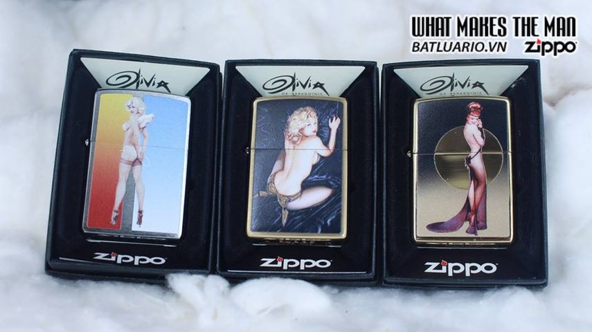 Zippo 29473 - Bật Lửa Brushed Brass Olivia De Berardinis - Quà Tặng Độc Đáo Cho Người Yêu Nghệ Thuật