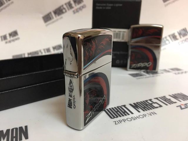 Bật Lửa Zippo 29415 - Thiết Kế Lá, Mạ Chrome Cao Cấp - Quà Tặng Cho Người Yêu Thích Zippo