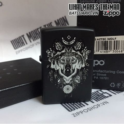 Bật Lửa ZIPPO 218 Sói Aztec - Thiết Kế Độc Đáo Dành Cho Người Yêu Thích Văn Hóa Mỹ Latinh
