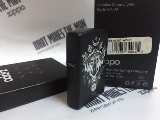 Bật Lửa ZIPPO 218 Sói Aztec - Thiết Kế Độc Đáo Dành Cho Người Yêu Thích Văn Hóa Mỹ Latinh