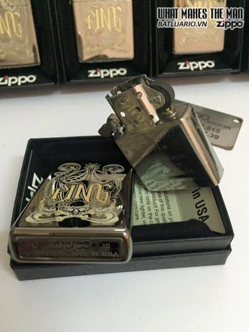 Zippo 28798 - Bật Lửa Khắc Vương Miện Laser Đen Ice - Quà Tặng Phong Cách Thời Trang cho Người Từ 18 Tuổi Trở Lên