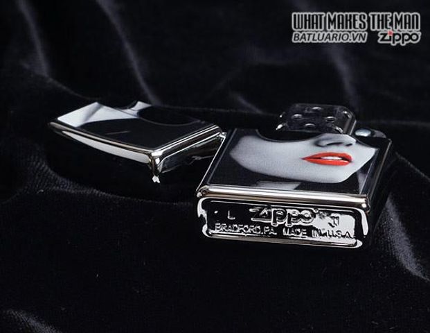 Bật Lửa Zippo 28274 - Bật Lửa High Polished Chrome Chuyên Dụng Với Hình Ảnh Kính Mát Thời Trang