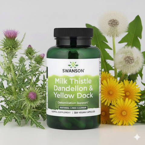 Viên Uống Thanh Lọc Gan Milk Thistle & Dandelion - Hỗ Trợ Giải Độc Gan, Vegan, 120 Viên